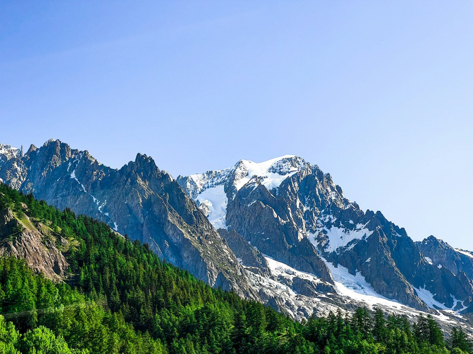 a mountain with snow